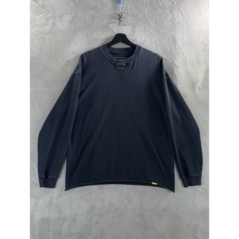 Yellow Label Co. Crewneck Sweatshirt Mens Size Large Black Pullover Heavyweight